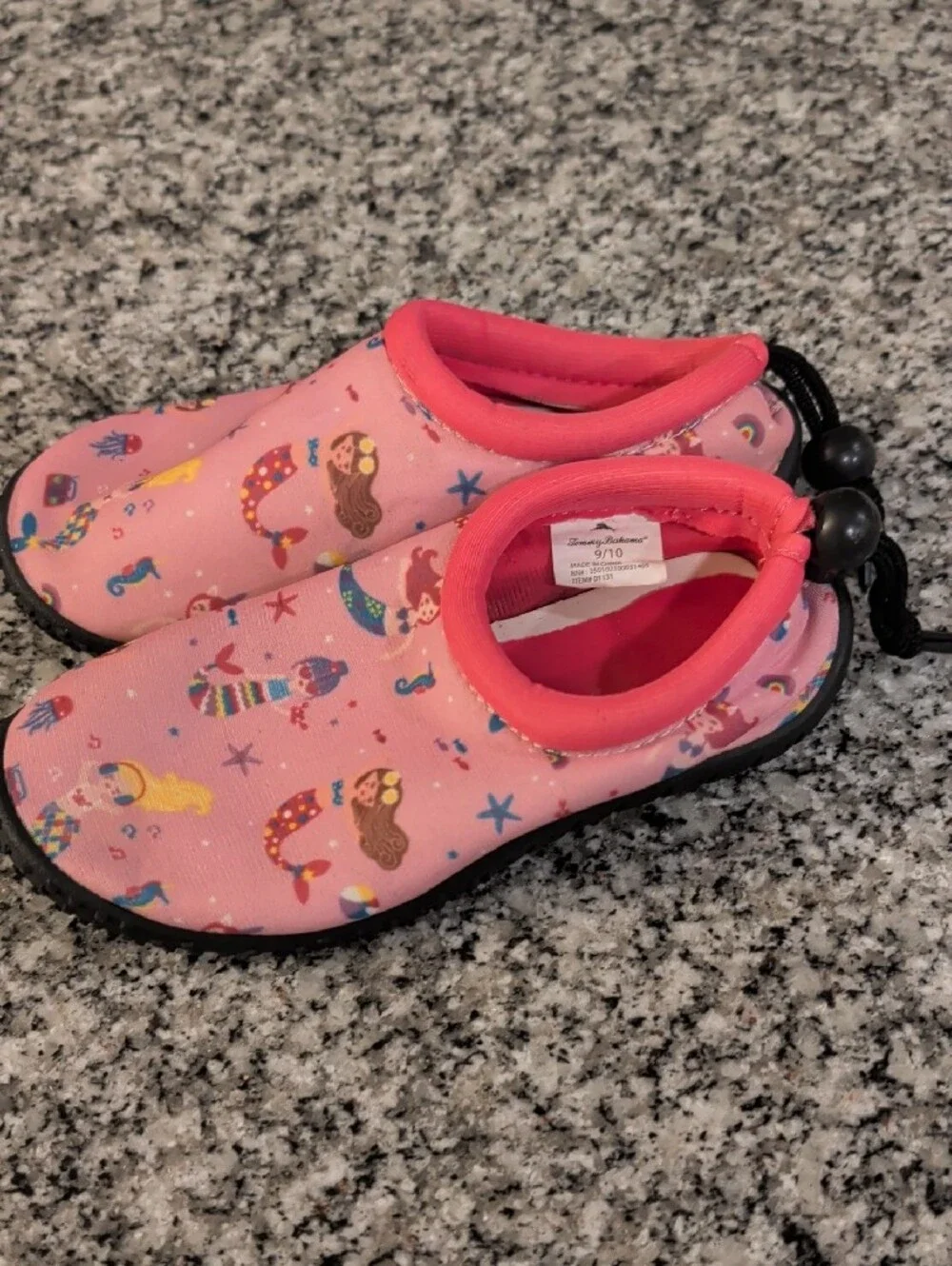 Tommy Bahama Pink Mermaid Print Kids Water Shoes